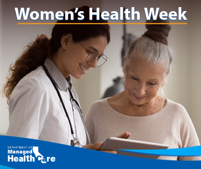 Women's Health Week: A doctor is talking to a senior female patient
