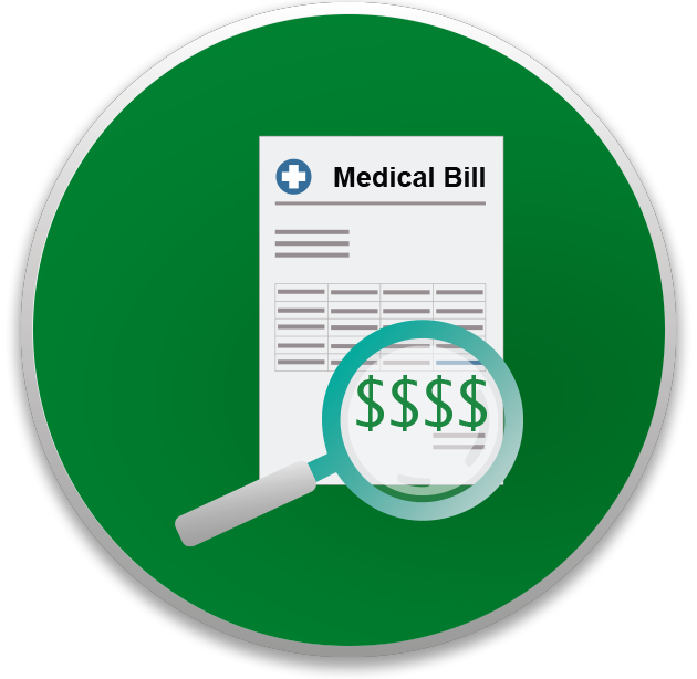Graphic of a medical bill
