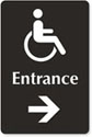 Wheelchair entrance sign